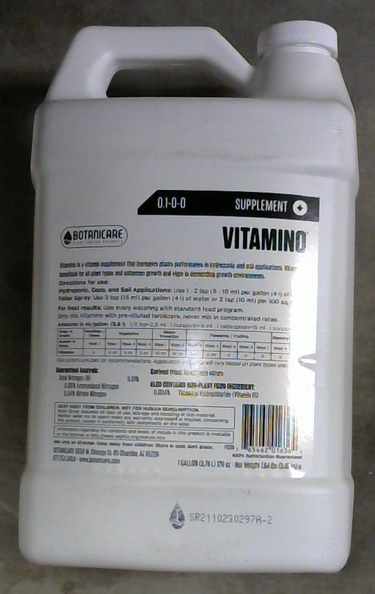 Botanicare Vitamino 1 Gallon Plant Growth Amino Acids Nutrient Vitamins Enhancer