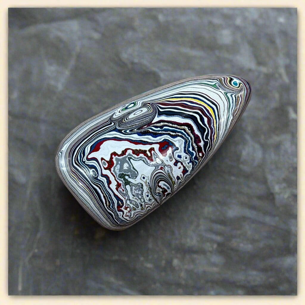 Historic Kenworth Truck Fordite Cabochon 59.96ct - 57x32mm - For Jewelry Making