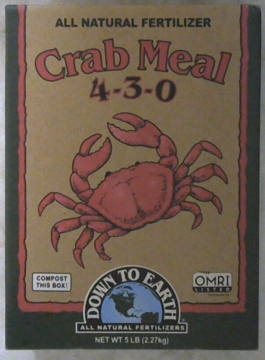 Down to Earth Organic Crab Meal Fertilizer Mix 4-3-0, 5 lb