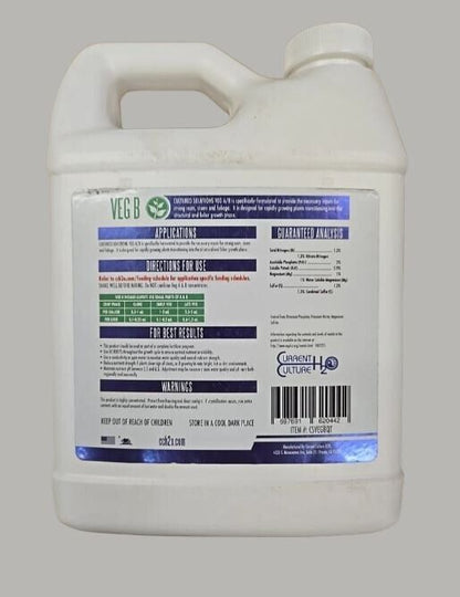 Cultured Solutions, VEG B, 1 Qt, 1.3-2-5.9