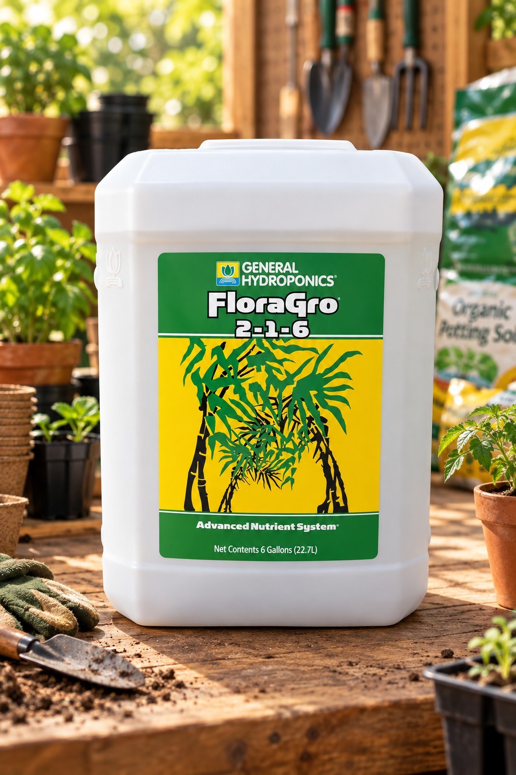 CLOSEOUT -  General Hydroponics FloraGro 6 Gallons - 2-1-6