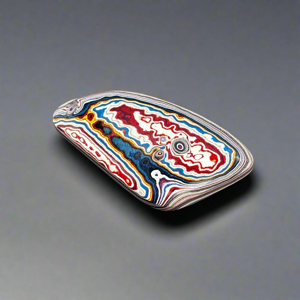 Historic Kenworth Truck Fordite Cabochon 45.86ct - 61x31mm - For Jewelry Making