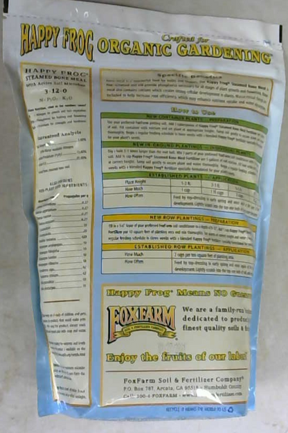 Happy Frog Steamed Bone Meal Fertilizer, 4 LB, Fine-Screened for All Stages