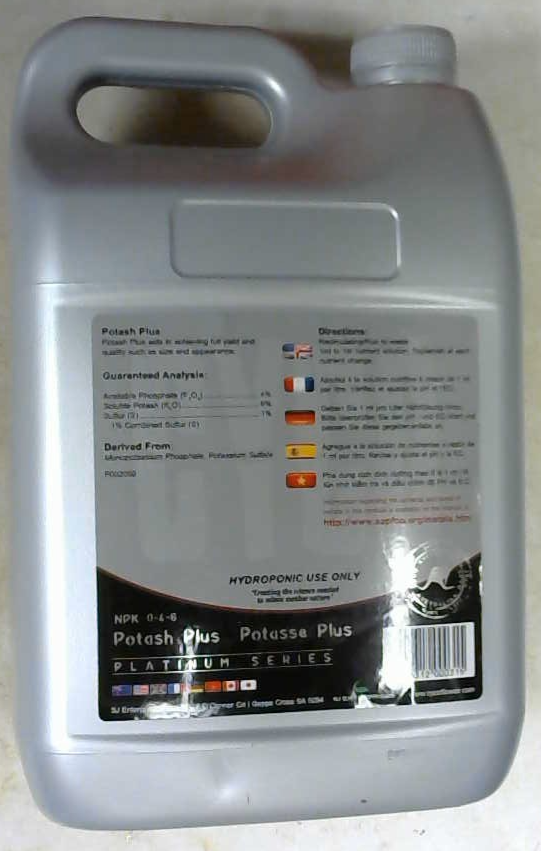 CLOSE OUT - Cyco Nutrients Platinum Series Potash Plus - 5 Liter