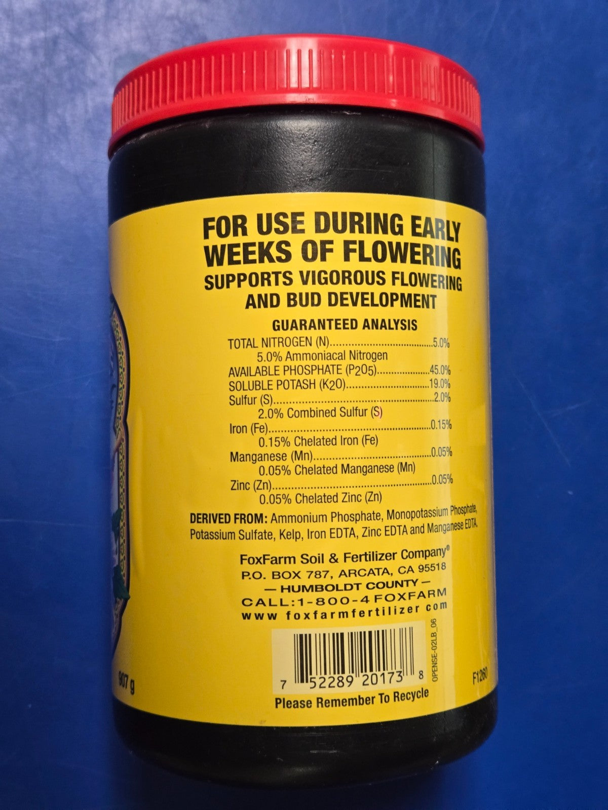 CLOSEOUT - Fox Farm Open Sesame 2 LB For Early Flowering Stage NPK 5-45-19