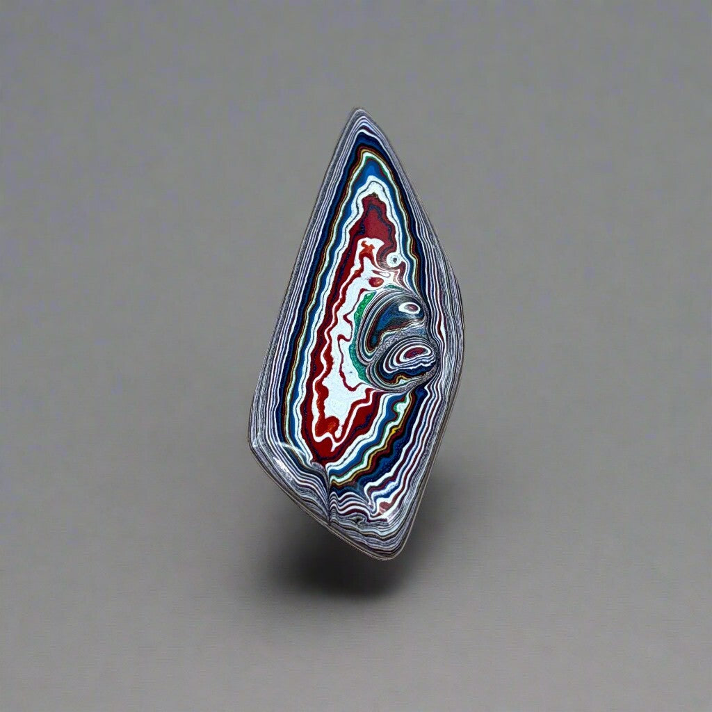 Historic Kenworth Truck Fordite Cabochon 40ct - 67x26mm - For Jewelry Making
