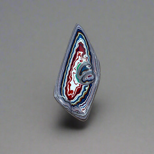 Historic Kenworth Truck Fordite Cabochon 40ct - 67x26mm - For Jewelry Making