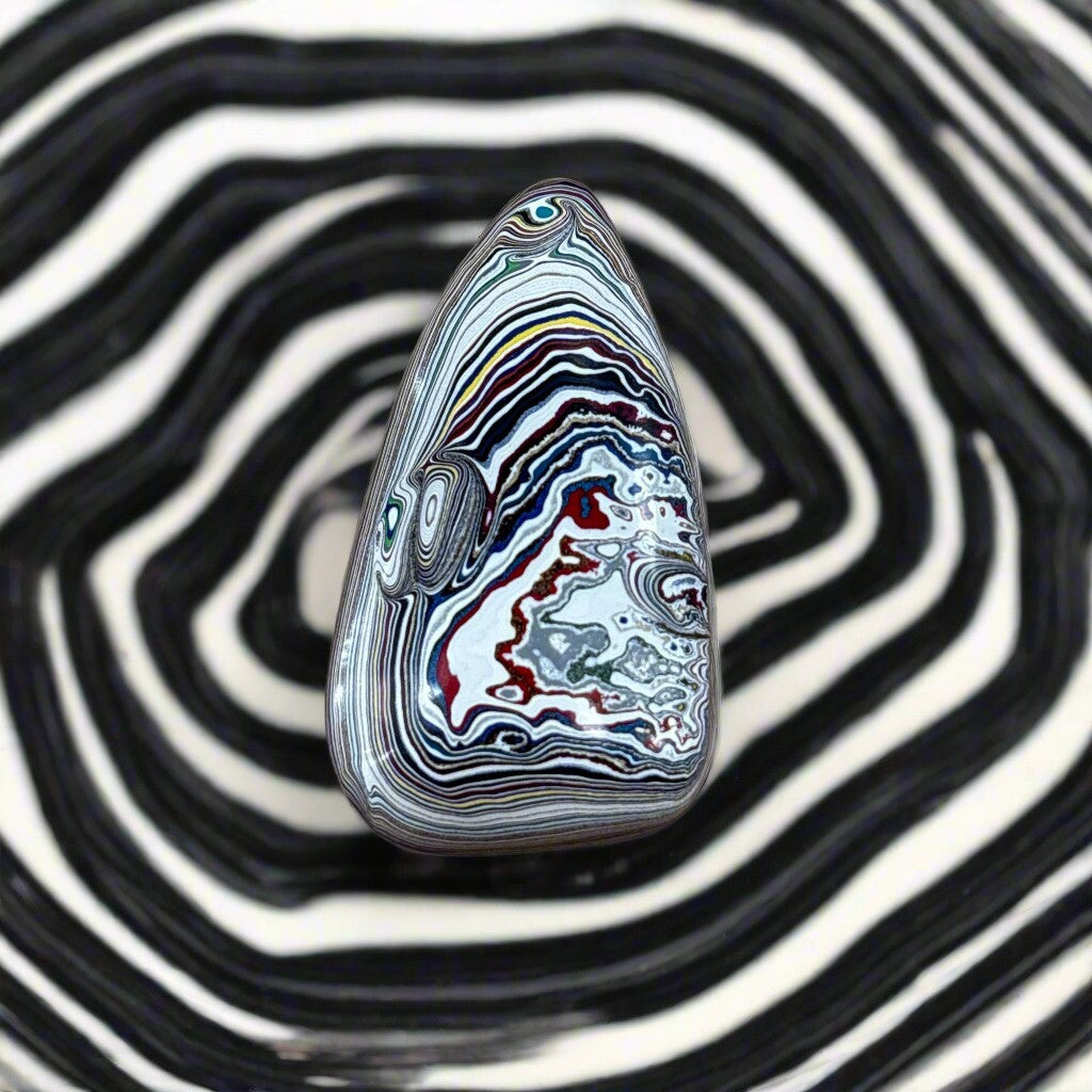 Historic Kenworth Truck Fordite Cabochon 59.96ct - 57x32mm - For Jewelry Making