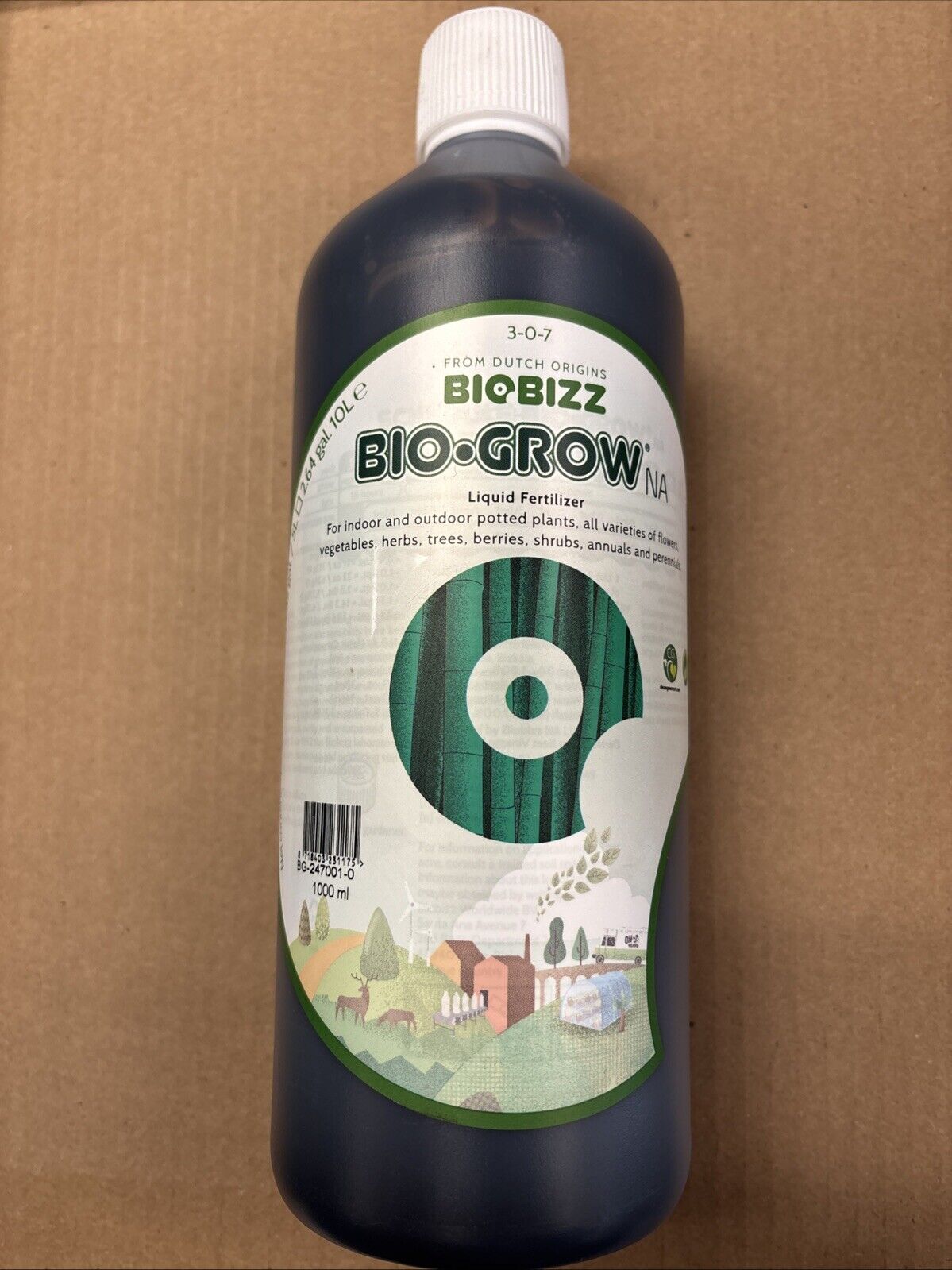 Biobizz BioGrow 1 Liter Organic Plant Fertilizer ( 3-0-7 )