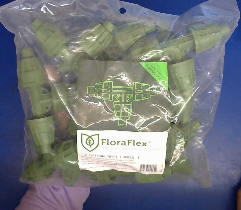 CLOSEOUT FloraFlex 16-17mm Pipe Fittings - T Pipe (12/PACK) / 102561 / 1429