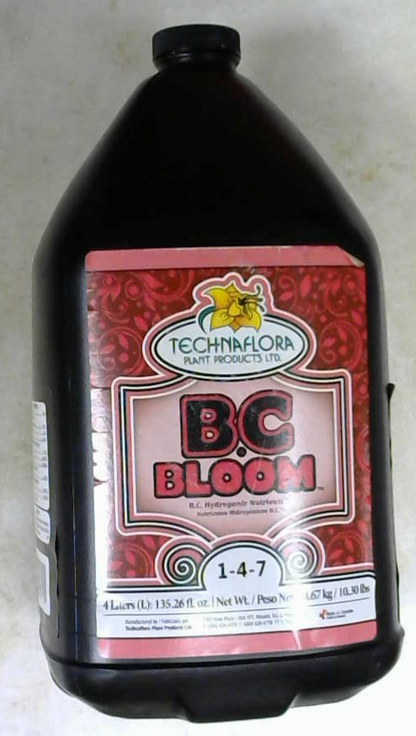 Technaflora B.C. Bloom 4L Gallon - BC Hydroponics Nutrients 3 Part complete base