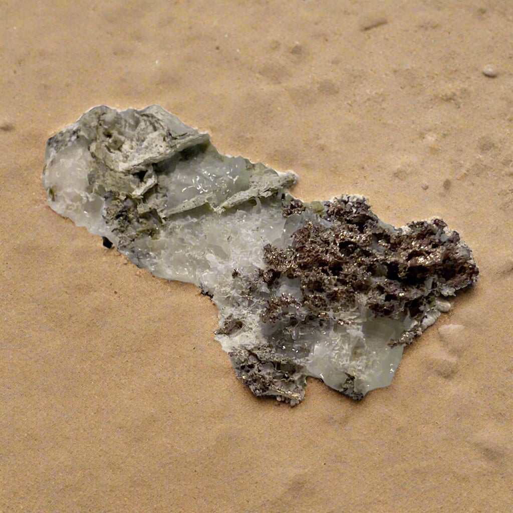 Natural Silver Crystal in Quartz from Morocco, 13.7gr. 50x22x12mm