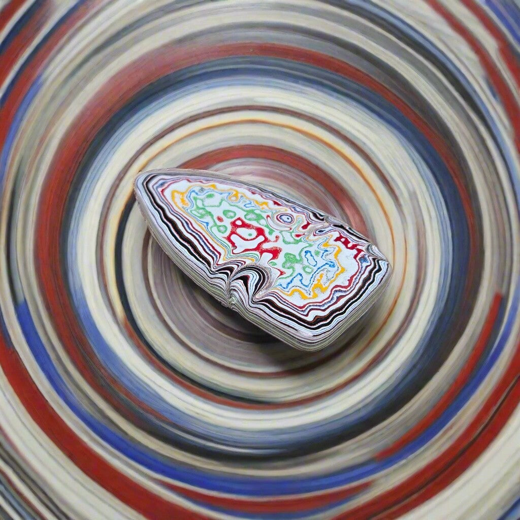 Historic Kenworth Truck Fordite Cabochon 29.99ct - 50x25mm - For Jewelry Making