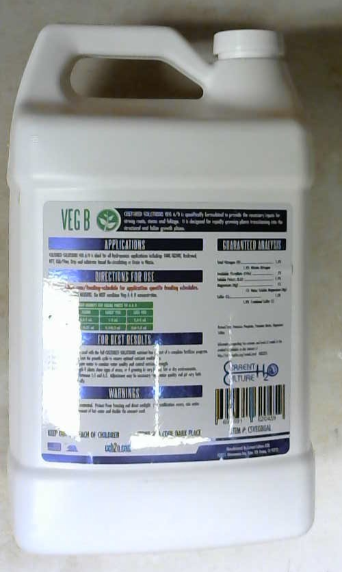 Cultured Solutions VEG A & B (1 Gallon of Each)