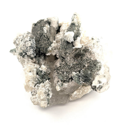 Brazilian Chlorine Quartz Crystal Mineral Specimen 8x6.5x4.5cm