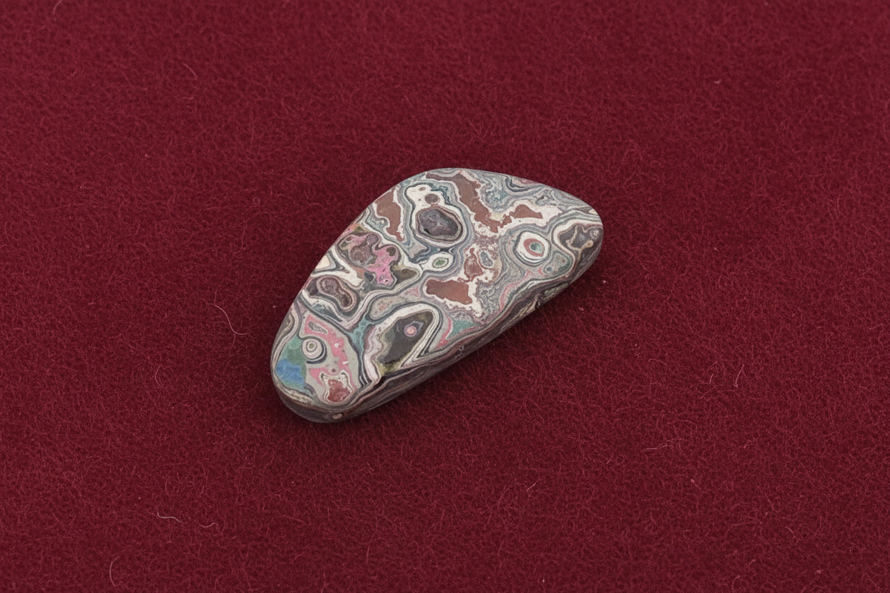 Cadilite, Cadilac Ranch "Fordite" Free From Cabocheon, Amarillo, Texas, 10.5ct 35x17x4mm