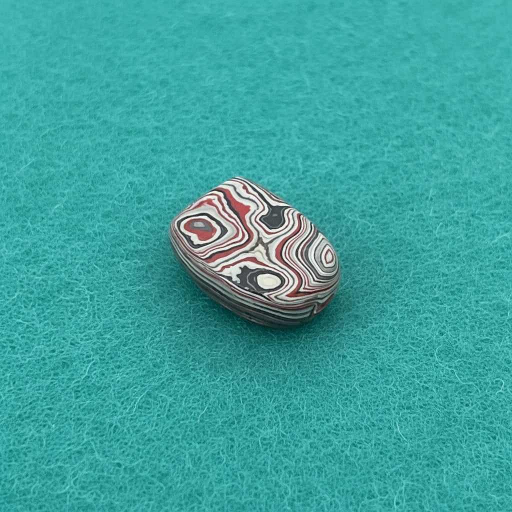 KC F-150 Plant Fordite 1960-1970 Free Form Cabocheon, 19x14x5mm, 7.13ct