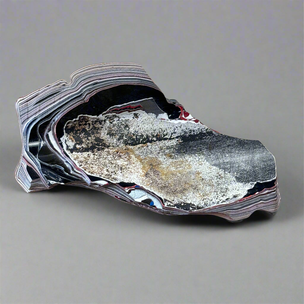 Historical Fordite Cutting Rough, 39.8gr, 3.5x2", Michigan, USA