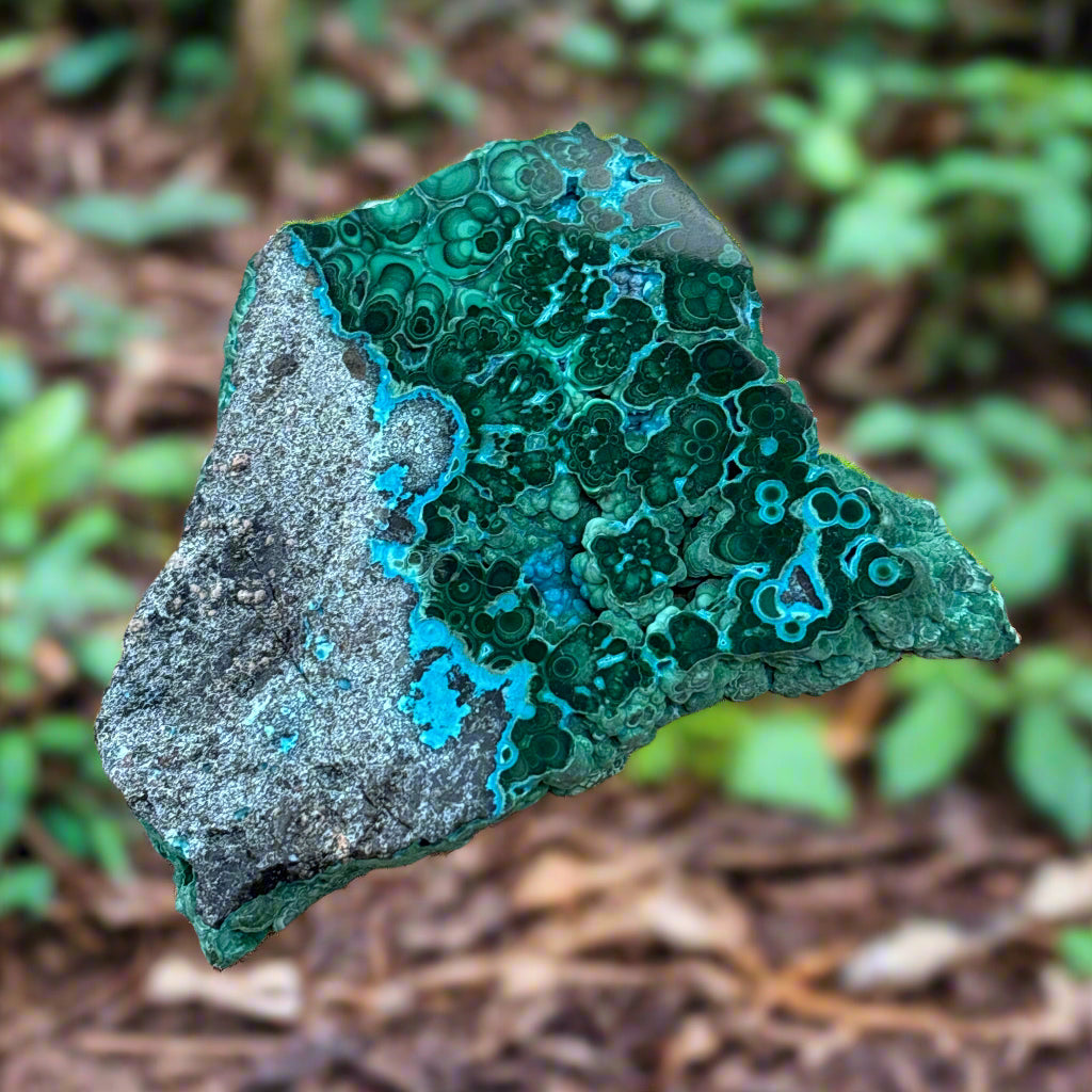 Polished Malachite Specimen, 191.97gr, 3x3x0.5"