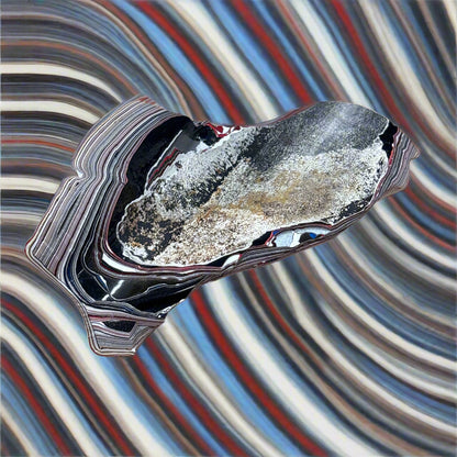 Historical Fordite Cutting Rough, 39.8gr, 3.5x2", Michigan, USA