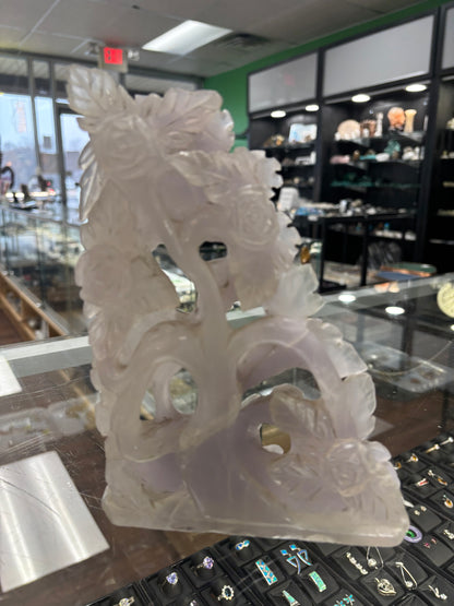 Flourite Bird Carving, 2.8LB, 5.5x1.5x8", Morocco