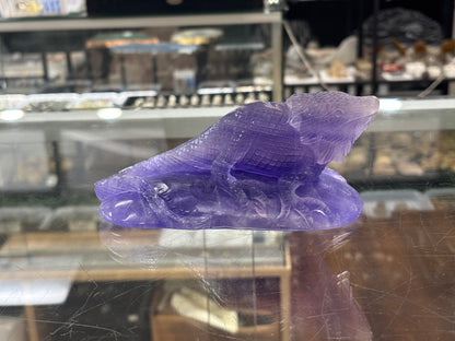 Hand Carved Flourite Lizard, 6x3x3", 738gr, Moroccan