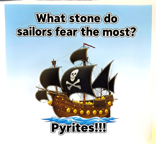 Pyrite Joke Sticker - 9x8 cm