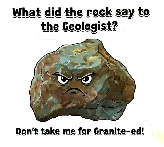 Granite Joke Sticker - 9x8.5 cm