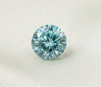 Certified Lab Grown Diamond, 0.97ct, VS2, Fancy Vivid Blue, 6.33 - 6.32 x 3.95mm