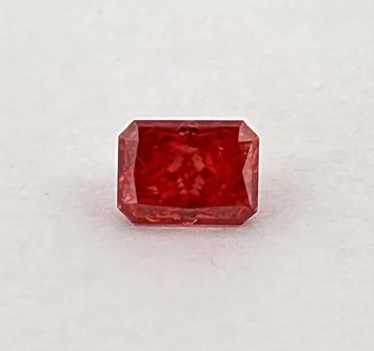 Certified Lab Grown Diamond, 1.57ct, Fany Deep Pink, VS1, Emerald Cut
