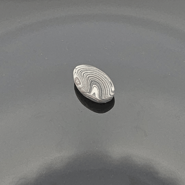 KC F-150 Plant Fordite 1960-1970 Free Form Cabocheon, 23x13x4mm, 5.95ct