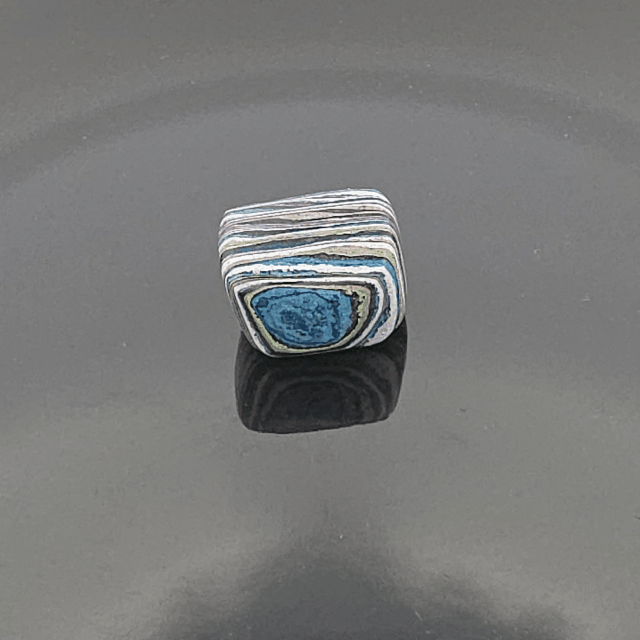 Funkrite Free From Cabocheon “Fordite” Galveston, TX, 21x17x14mm, 30.49ct - Highly Fluorescent