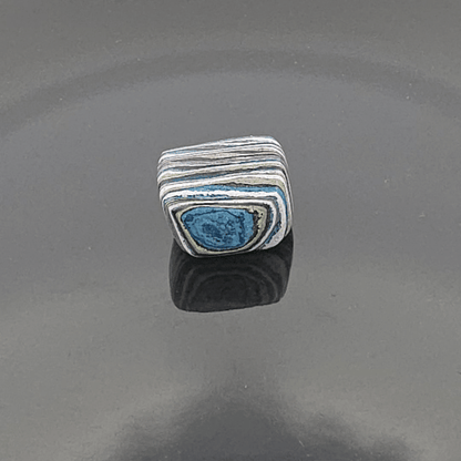 Funkrite Free From Cabocheon “Fordite” Galveston, TX, 21x17x14mm, 30.49ct - Highly Fluorescent