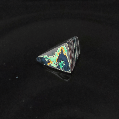 Funkrite Free From Cabocheon “Fordite” Galveston, TX, 25x21x27mm, 34.2ct - Highly Fluorescent