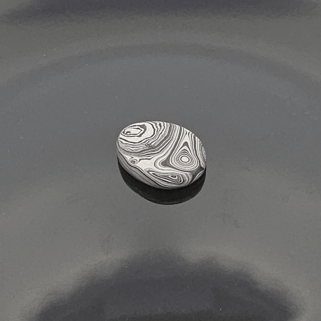 KC F-150 Plant Fordite 1960-1970 Free Form Cabocheon, 27x22x5mm, 13.68ct