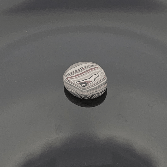 KC F-150 Plant Fordite 1960-1970 Free Form Cabocheon, 27x22x5mm, 13.68ct