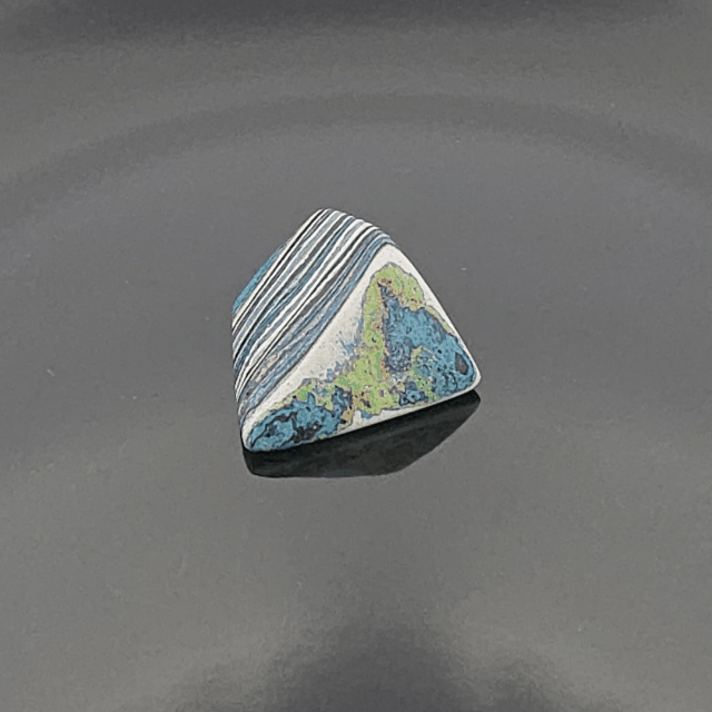 Funkrite Free From Cabocheon “Fordite” Galveston, TX, 25x21x27mm, 34.2ct - Highly Fluorescent