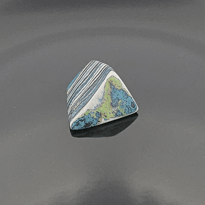 Funkrite Free From Cabocheon “Fordite” Galveston, TX, 25x21x27mm, 34.2ct - Highly Fluorescent