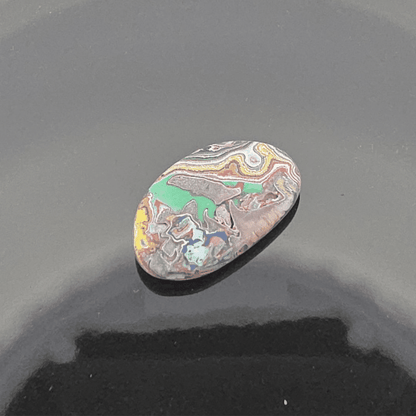 Cadilite, Cadilac Ranch "Fordite" Free From Cabocheon, Amarillo, Texas, 10.75ct 32x20x4mm