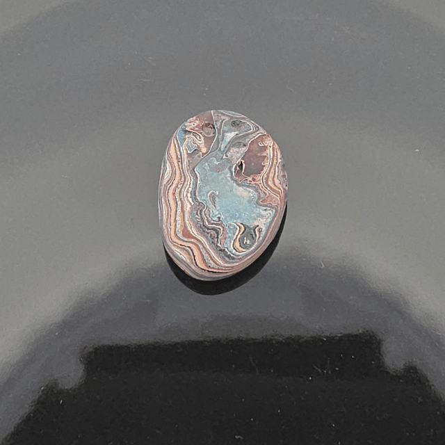 Cadilite, Cadilac Ranch "Fordite" Free From Cabocheon, Amarillo, Texas, 10.75ct 32x20x4mm