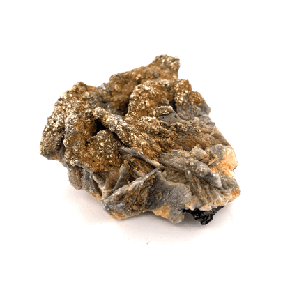 Pyrite on Calcite, Morocco, 7x7x2cm, 187gr