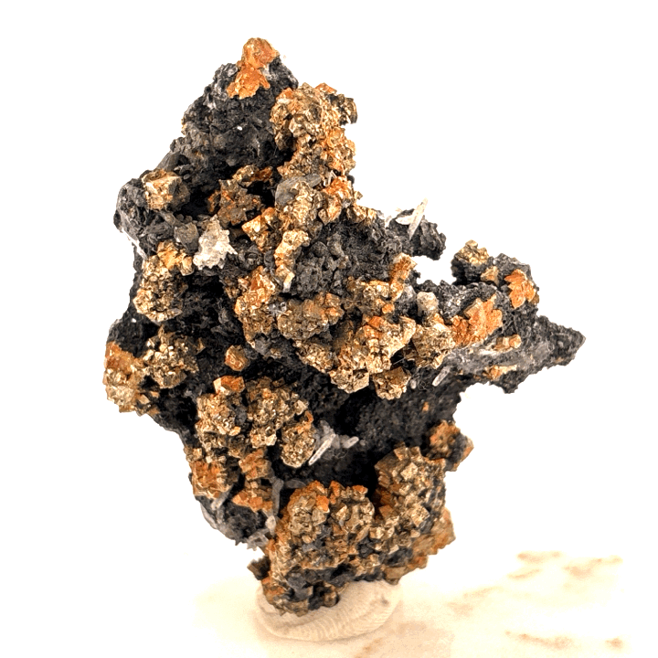 Cerussite, Hematite, Pyrite, & Galena Specimen - Ojuela Mine, Mapimi, Mun. De Mapimi, Durango, Mexico - 8.5x6.5x3.5mm