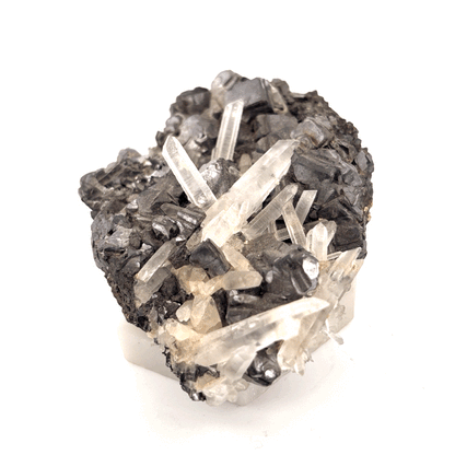 Quartz Crystals on Galena, Manchan Mine, Bulgaria, 203.59g