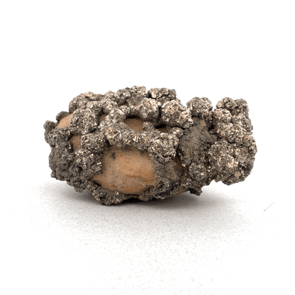 Pyrite on Limonite Clay, 303gr, 83x47x37mm, Supat Mine, Mansehra, Pakistan