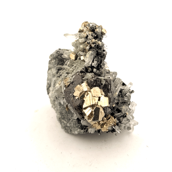 Quartz, Pyrite, & Sphalerite Specimen, Bulgaria, 59.5gr