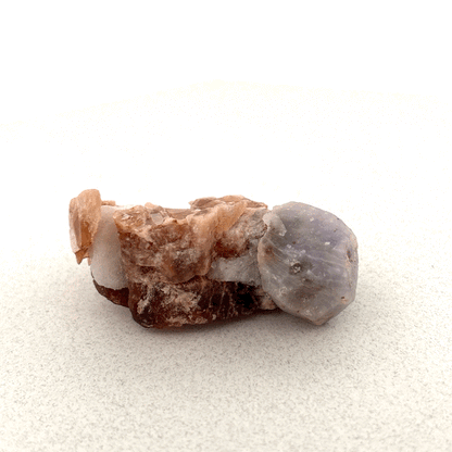 Fluorescent Hackmanite & Calcite on Quartz, 46.69gr, 53x35x23mm