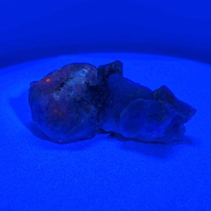 Fluorescent Hackmanite on Quartz, Pakistan, 100.09gr