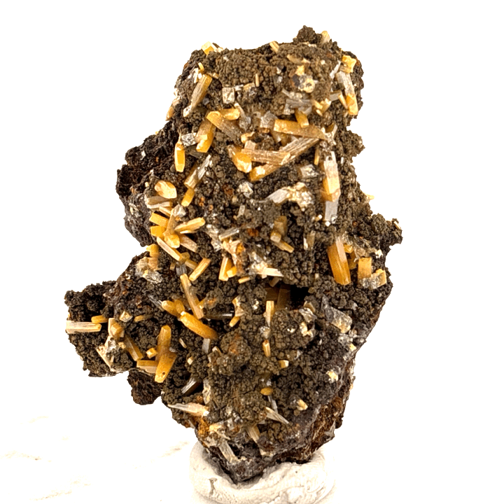 Wulfenite on Mimetite, Mined 2008 Durango Mexico 7x4x2cm