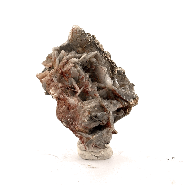 Pyrite on Calcite with Iron Staining, Morocco, 7x5x3cm, 94gr