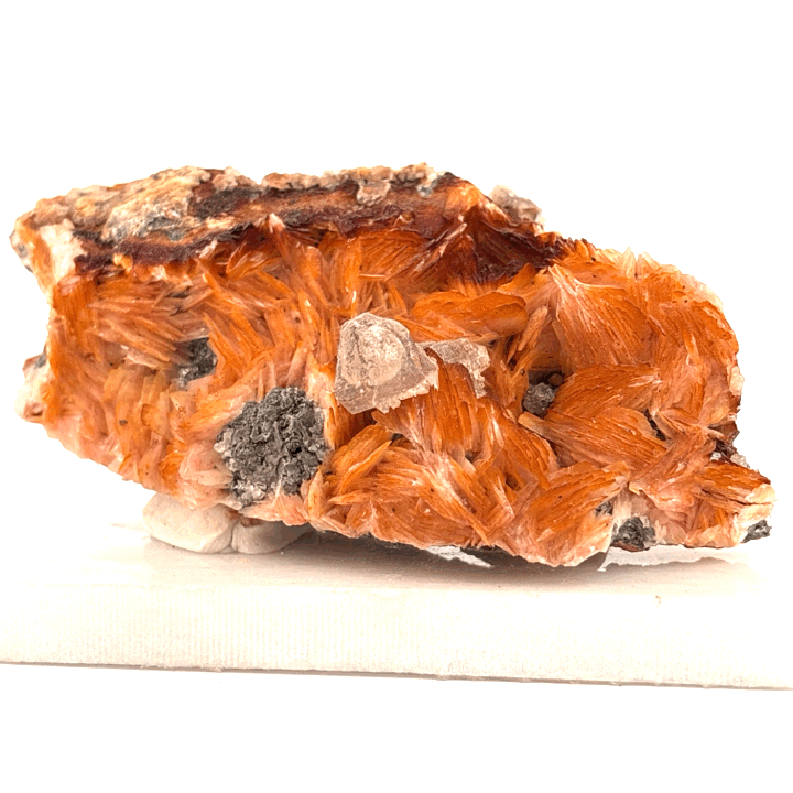 Calcite & Barite, Morocco, 273.4gr, on Marble Base